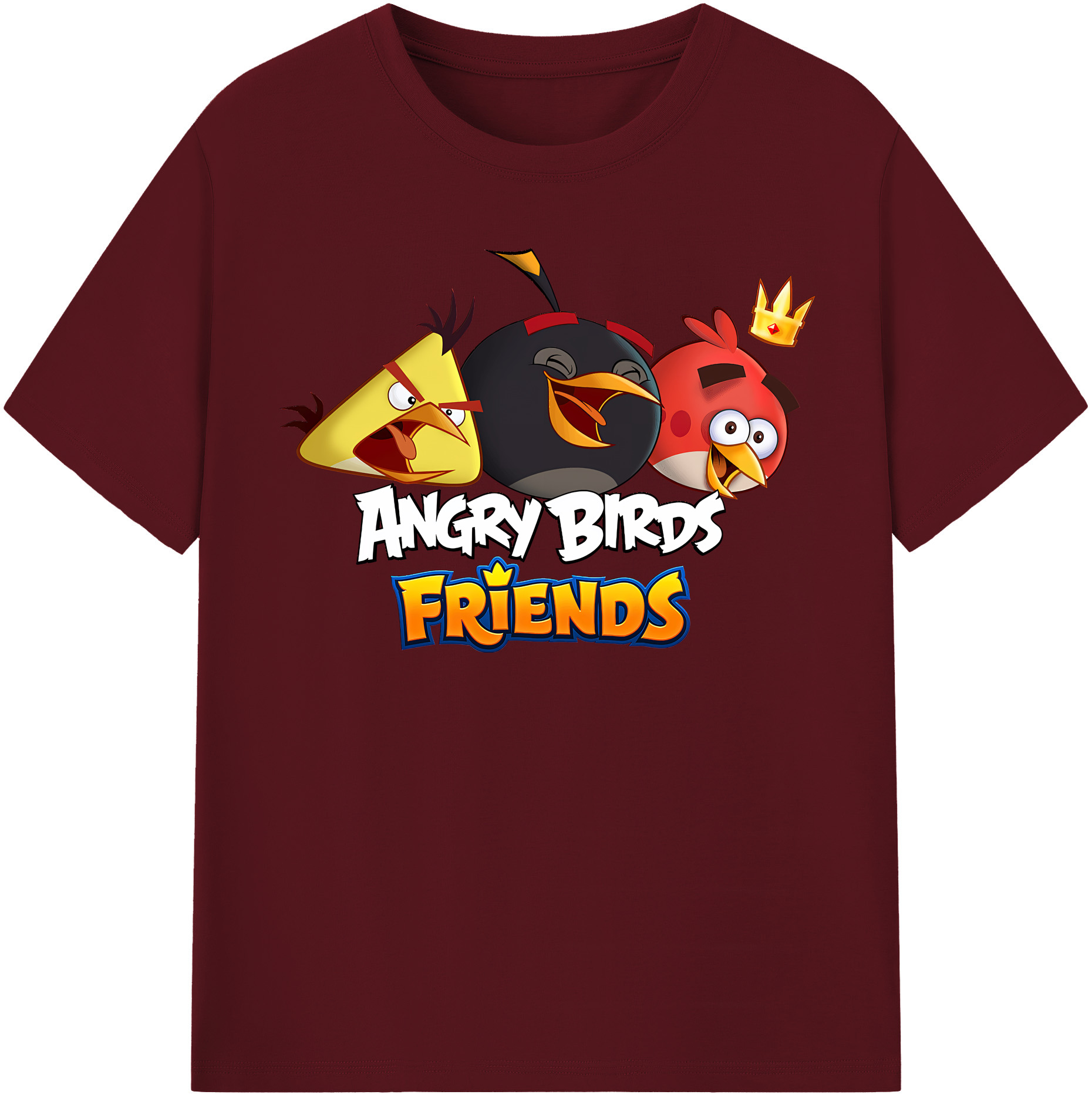 （画像用） Angry Birds アングリーバード 綿100％半袖Tシャツ（フロントプリント）